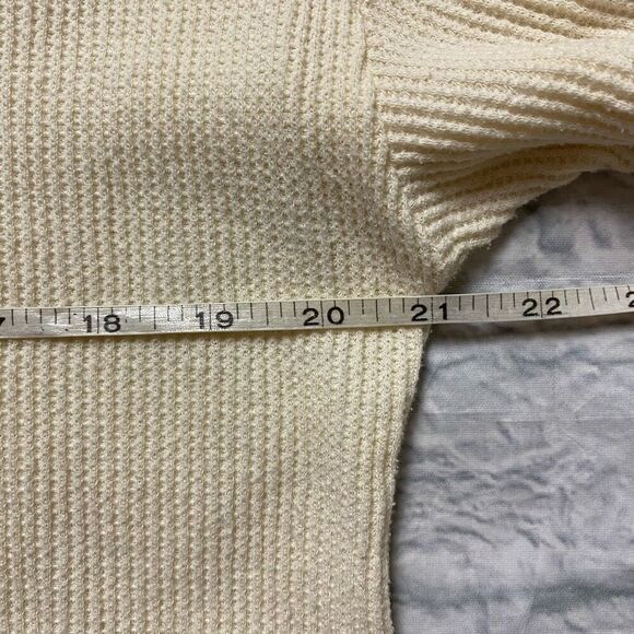 Adonna women M short sleeve & shorts waffle print pajama set cream color - Picture 14 of 15